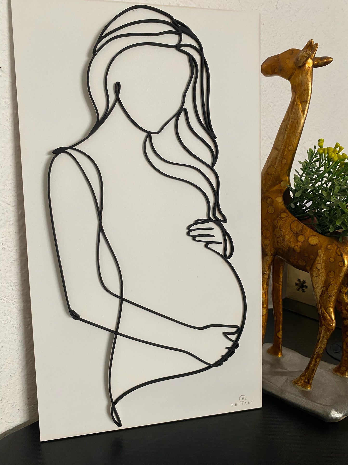 Cuadro lineal mujer embarazada