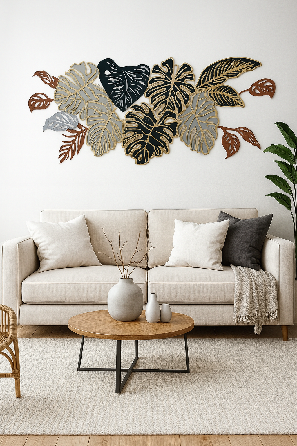 Arte Hojas tropicales multicapa