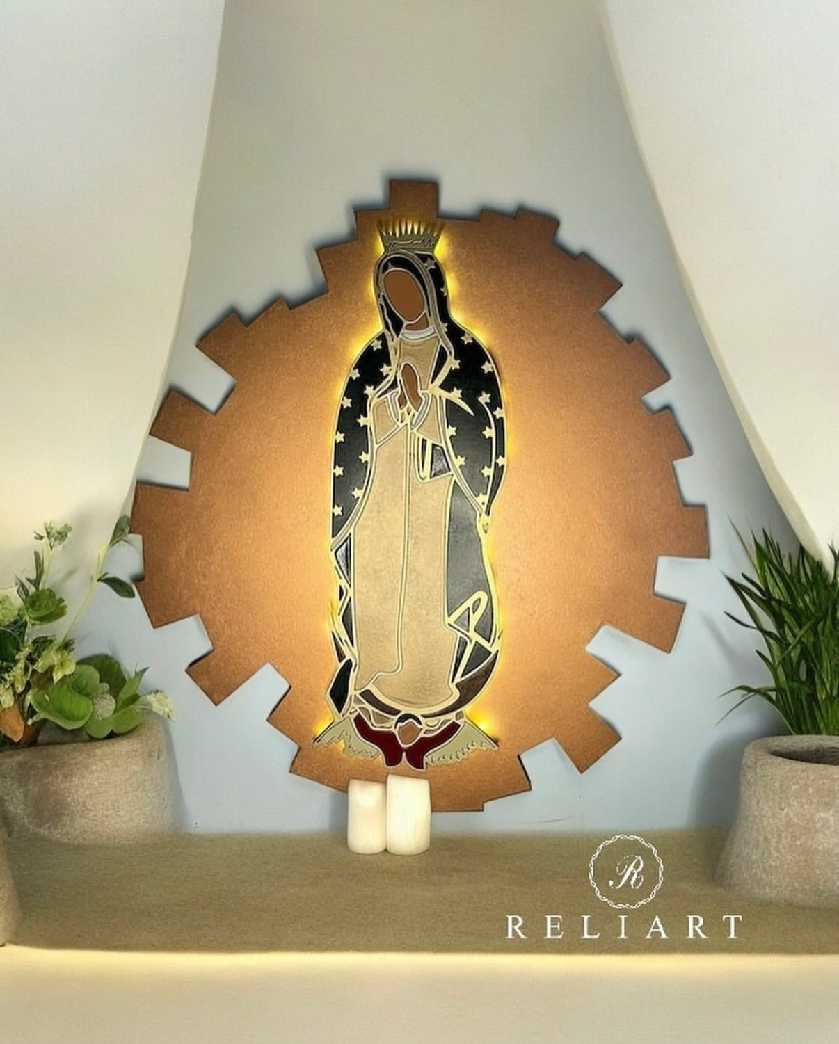 Virgen de Guadalupe (con luz)