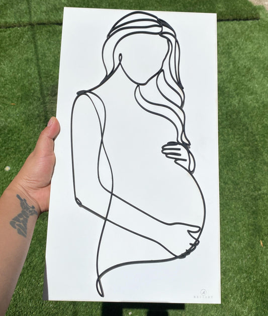 Cuadro lineal mujer embarazada
