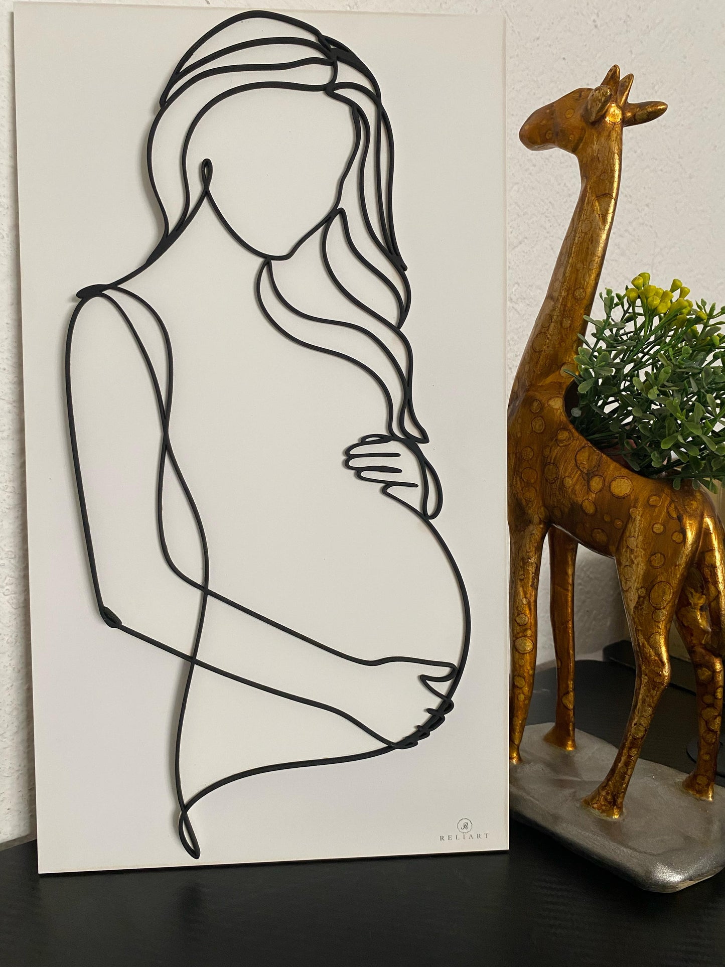 Cuadro lineal mujer embarazada